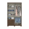 Guarda-Roupa Solteiro Caju 4 Portas 3 Gavetas Castanho Hp - Henn