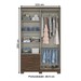Guarda-Roupa Solteiro Caju 4 Portas 3 Gavetas Castanho Hp - Henn