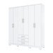 Guarda-Roupa Casal Caju 6 Portas 3 Gavetas Branco - Henn