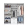 Guarda-Roupa Casal Caju 6 Portas 3 Gavetas Branco - Henn