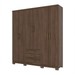 Guarda-Roupa Casal Caju 6 Portas 3 Gavetas Castanho Hp - Henn