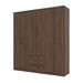Guarda-Roupa Casal Caju 6 Portas 3 Gavetas Castanho Hp - Henn