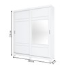 Guarda-Roupa Casal Verg 2 Portas 3 Gavetas Branco - Henn
