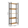 Estante para Livros Nobre 5 Prateleiras Estilo Industrial Freijó/Black - Panorama Móveis