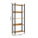 Estante para Livros Nobre 5 Prateleiras Estilo Industrial Freijó/Black - Panorama Móveis