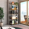 Estante para Livros Nobre 5 Prateleiras Estilo Industrial Freijó/Black - Panorama Móveis