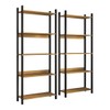 Estante para Livros Nobre 10 Prateleiras Estilo Industrial Freijó/Black - Panorama Móveis