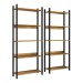 Estante para Livros Nobre 10 Prateleiras Estilo Industrial Freijó/Black - Panorama Móveis