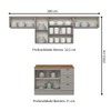 Cozinha Completa Americana 7 Portas 3 Gavetas com Tampo 100% Mdf Cinza/Nature - Henn