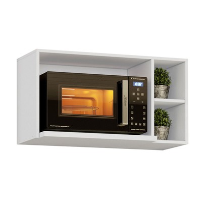 Armário Aéreo Cozinha Essência para Micro-Ondas 100% Mdf Branco - Henn