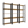 Estante para Livros Nobre 15 Prateleiras Estilo Industrial Freijó/Black - Panorama Móveis