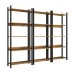 Estante para Livros Nobre 15 Prateleiras Estilo Industrial Freijó/Black - Panorama Móveis