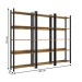 Estante para Livros Nobre 15 Prateleiras Estilo Industrial Freijó/Black - Panorama Móveis
