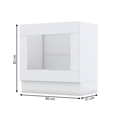 Armário de Cozinha para Forno de Embutir Americana Branco - Henn
