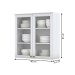 Armário Aéreo Cozinha Americana 2 Portas com Vidro Branco - Henn