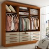 Guarda-Roupa Casal Fortaleza 3 Portas 9 Gavetas Cinamomo/Off White - Panorama Móveis