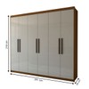 Guarda-Roupa Casal Versalhes 6 Portas 4 Gavetas Cinamomo/Off White - Panorama Móveis