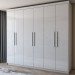 Guarda-Roupa Casal Versalhes 6 Portas 4 Gavetas Branco - Panorama Móveis