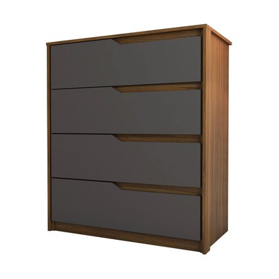 Cômoda Arabella 4 Gavetas Marrom/Grafite - Panorama Móveis