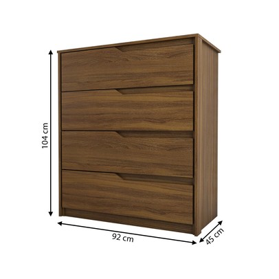 Cômoda Arabella 4 Gavetas Marrom - Panorama Móveis