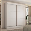 Guarda-Roupa Casal Portugal 2 Portas de Correr 3 Gavetas 100% Mdf Branco Fosco - Panorama Móveis