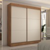 Guarda-Roupa Casal Portugal 2 Portas de Correr 3 Gavetas 100% Mdf Cinamomo/Off White - Panorama Móveis
