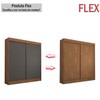 Guarda-Roupa Casal Portugal 2 Portas de Correr 3 Gavetas 100% Mdf Flex Cinamomo/Chumbo - Panorama Móveis