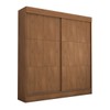 Guarda-Roupa Casal Portugal 2 Portas de Correr 3 Gavetas 100% Mdf Flex Cinamomo/Chumbo - Panorama Móveis