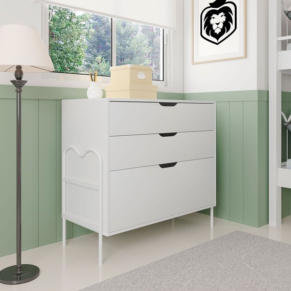 Cômoda Oasis 3 Gavetas Branco - Art Panta