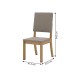 Mesa de Jantar 4 Lugares Lins/Milla com Vidro Nature/Off White/Marrom/Amêndoa - Henn