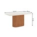 Mesa de Jantar 6 Lugares Solana/Eloá com Vidro Nature/Off White/Linho - Henn