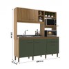 Cozinha Compacta 5 Portas 1 Gaveta Ipê/Arbo - Decibal