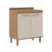Balcão de Cozinha 80 Cm 2 Portas 1 Prateleira Ipê/Cristalo - Decibal