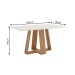 Mesa de Jantar 6 Lugares Lins/Bella com Vidro Nature/Off White/Amêndoa Henn