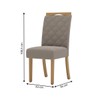 Mesa de Jantar 6 Lugares Lins/Bella com Vidro Nature/Off White/Amêndoa Henn