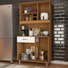 Cozinha Compacta Glória 4 Portas 1 Gaveta Freijó/Branco - Panorama Móveis