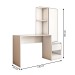 Mesa Escrivaninha Alune com Estante 1 Porta 1 Gaveta Branco - Panorama Móveis
