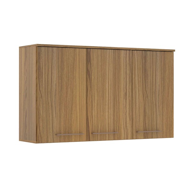 Armário Aéreo Cozinha 120 Cm 3 Portas 1 Prateleira Ipê - Decibal
