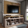 Rack com Painel para TV Até 65 Polegadas Columbia Ripado 2 Portas Cinamomo/Off White - Panorama Móveis
