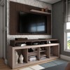 Rack com Painel para TV Até 65 Polegadas Columbia Ripado 2 Portas Ebano/Off White - Panorama Móveis
