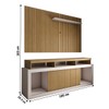 Rack com Painel para TV Até 65 Polegadas Columbia Ripado 2 Portas Freijó/Off White - Panorama Móveis