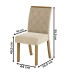 Mesa de Jantar 6 Lugares Vértice/Vita com Vidro Nature/Off White/Linho - Henn