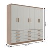 Guarda-Roupa Casal New Mônaco 6 Portas 12 Gavetas Branco/Demolição - Evidência Móveis