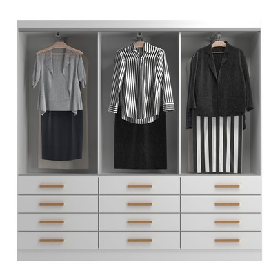 Guarda-Roupa Casal New Mônaco 6 Portas 12 Gavetas Branco - Evidência Móveis