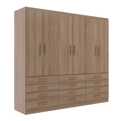 Guarda-Roupa Casal New Mônaco 6 Portas 12 Gavetas Demolição - Evidência Móveis