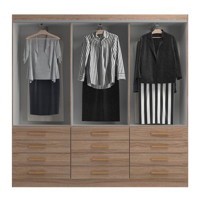 Guarda-Roupa Casal New Mônaco 6 Portas 12 Gavetas Demolição - Evidência Móveis