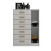 Cômoda New Mônaco 1 Porta 7 Gavetas Branco - Evidência Móveis