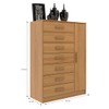 Cômoda New Mônaco 1 Porta 7 Gavetas Cinnamomo - Evidência Móveis