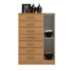 Cômoda New Mônaco 1 Porta 7 Gavetas Cinnamomo - Evidência Móveis