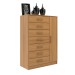 Cômoda New Mônaco 1 Porta 7 Gavetas Cinnamomo - Evidência Móveis